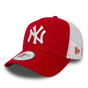 New York Yankees League Essential Light Beige A-Frame Trucker Cap ...